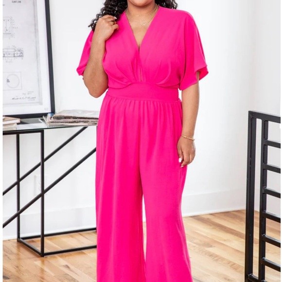 SO OVER LOVE SONGS V-NECK BLACK JUMPSUIT - Picture 1 of 6